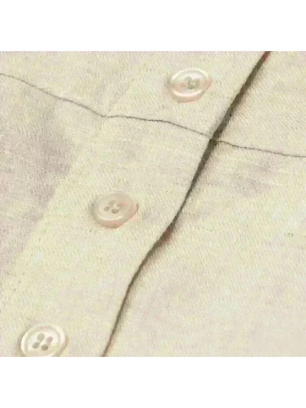 Linen Mix Puffer Sleeve Top - Picture 2 of 6